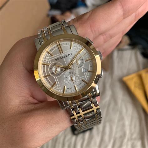 burberry watch gold|beautiful silver gold burberry watch.